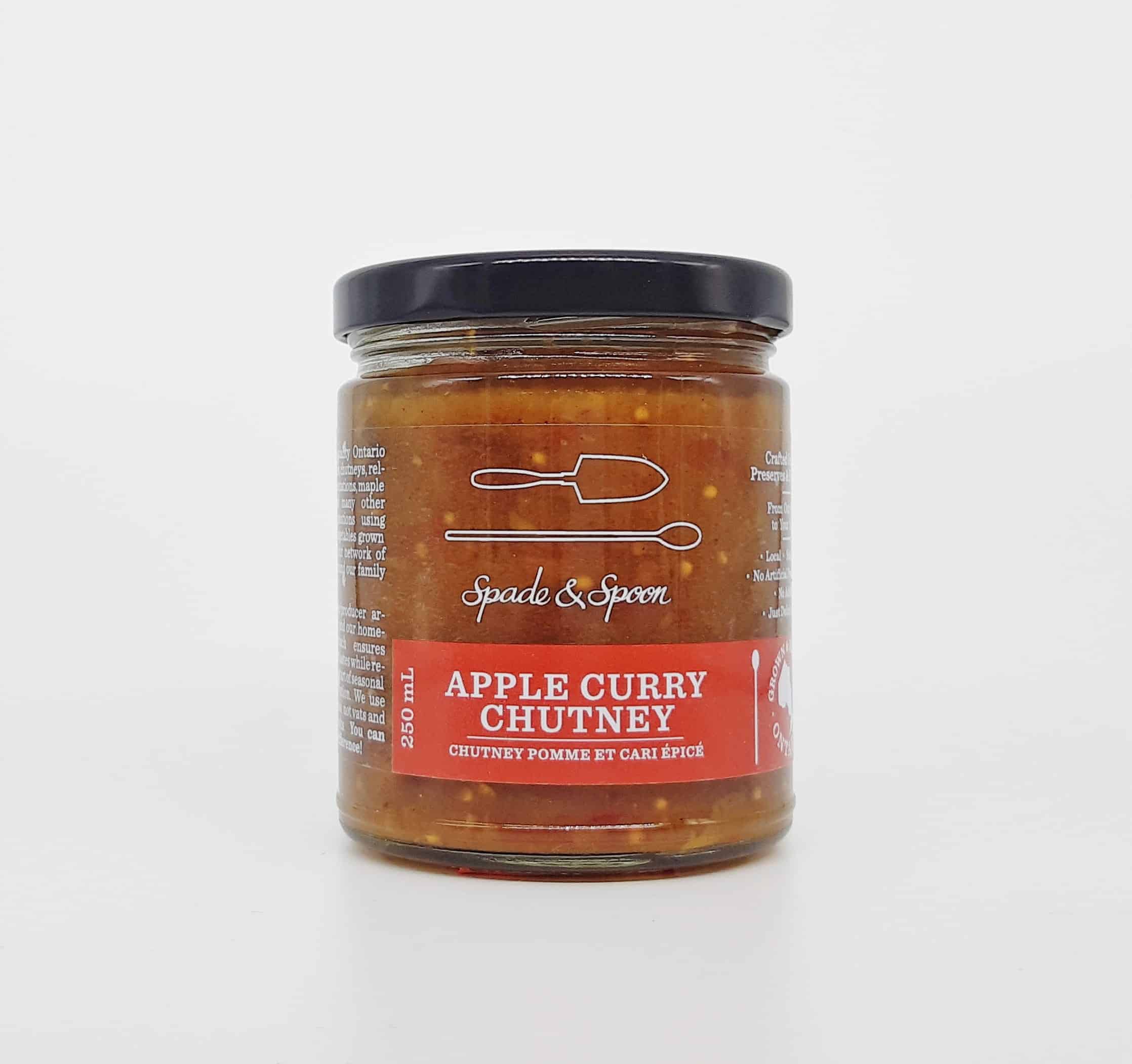 A delicate balancing of apples, raisins, onions, garlic and madras curry, this chutney has a bit of bite and a lot of flavor. Great on sharp cheeses, a side for your chicken dishes, or put a dollop in your chicken salad or egg salad sandwiches!. Apple Curry Chutney