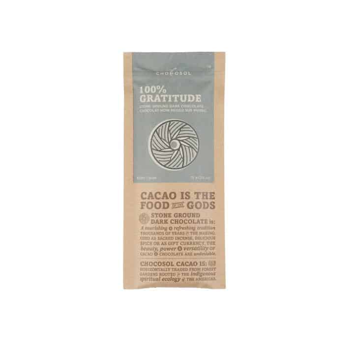 100% dark chocolate (75g bar) 100% Gratitude - Bar