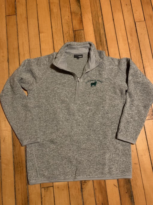 Buschbeck ladies quarter zip sweater scaled 100% polyester, stitched logo, great gift idea. Xl pictured.