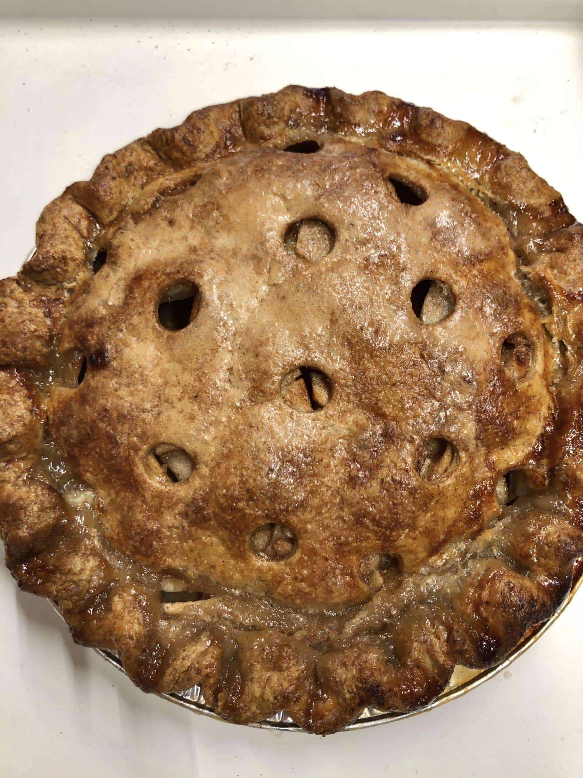 Ontario apples with a flakey butter crust, made with 45% whole emmer Apple Pie