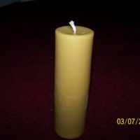 Beeswax candles pillar cylinder (narrow tall, 9oz)