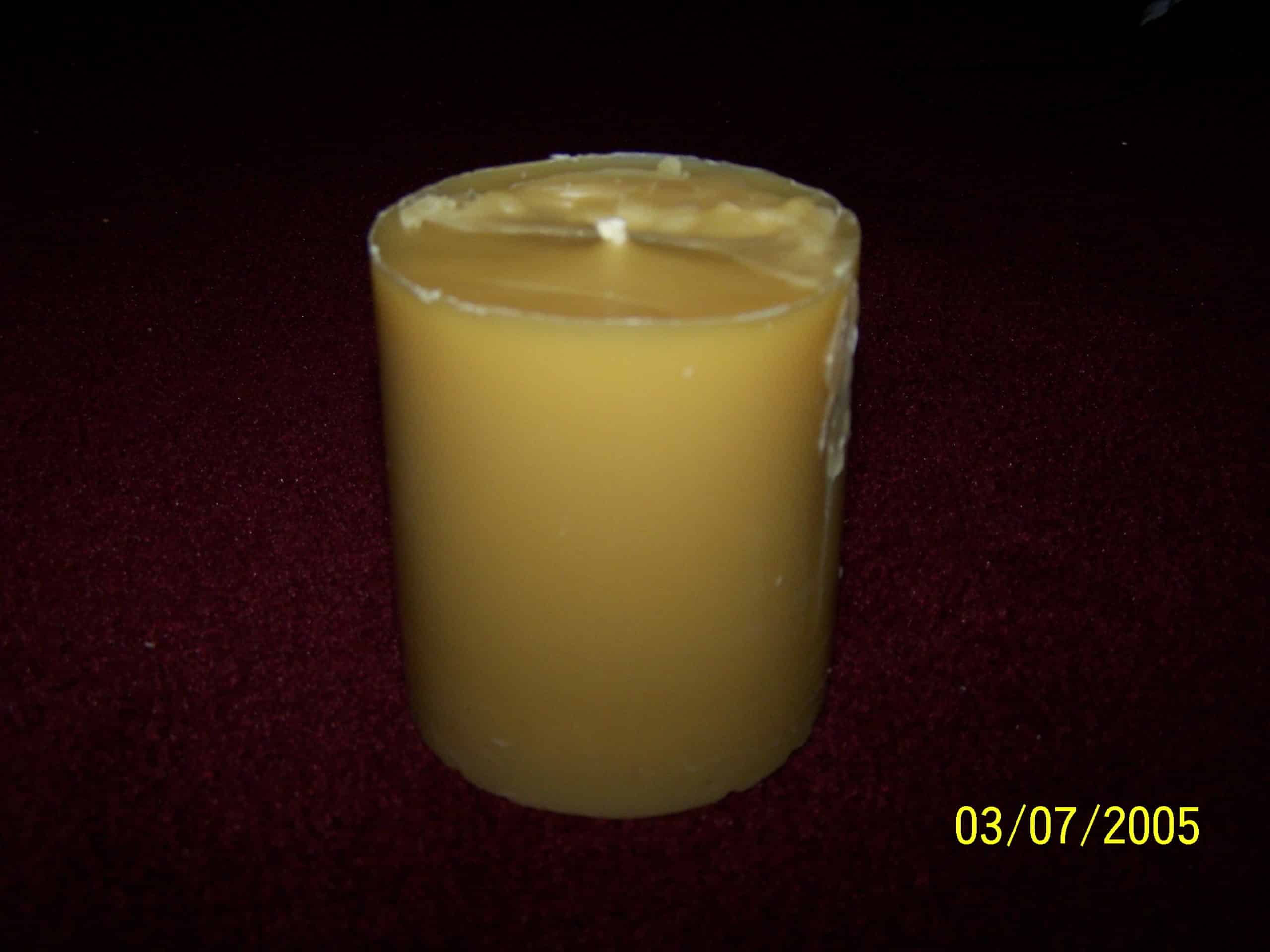 Beeswax candles pillar cylinder (wide small 14oz)