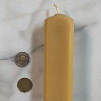 Beeswax candles pillar prism (7oz)