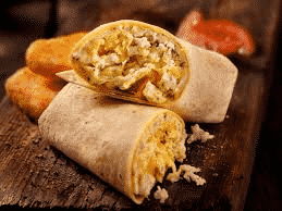 scrambled eggs, maple-roasted homefries, cheese, lemon-aioli Brunch Burrito