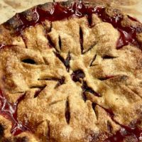 Rye Gingerbread loaf, with holiday spices and candied ginger. Cherry Pie