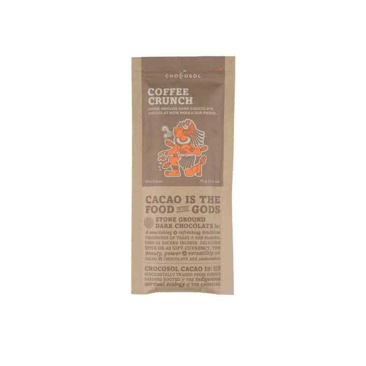 10 bars (previously 9) of 65% dark chocolate (75g/bar) Coffee Crunch - Bar