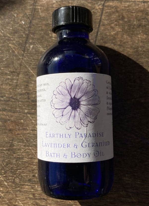Lavender geranium bath and body oil