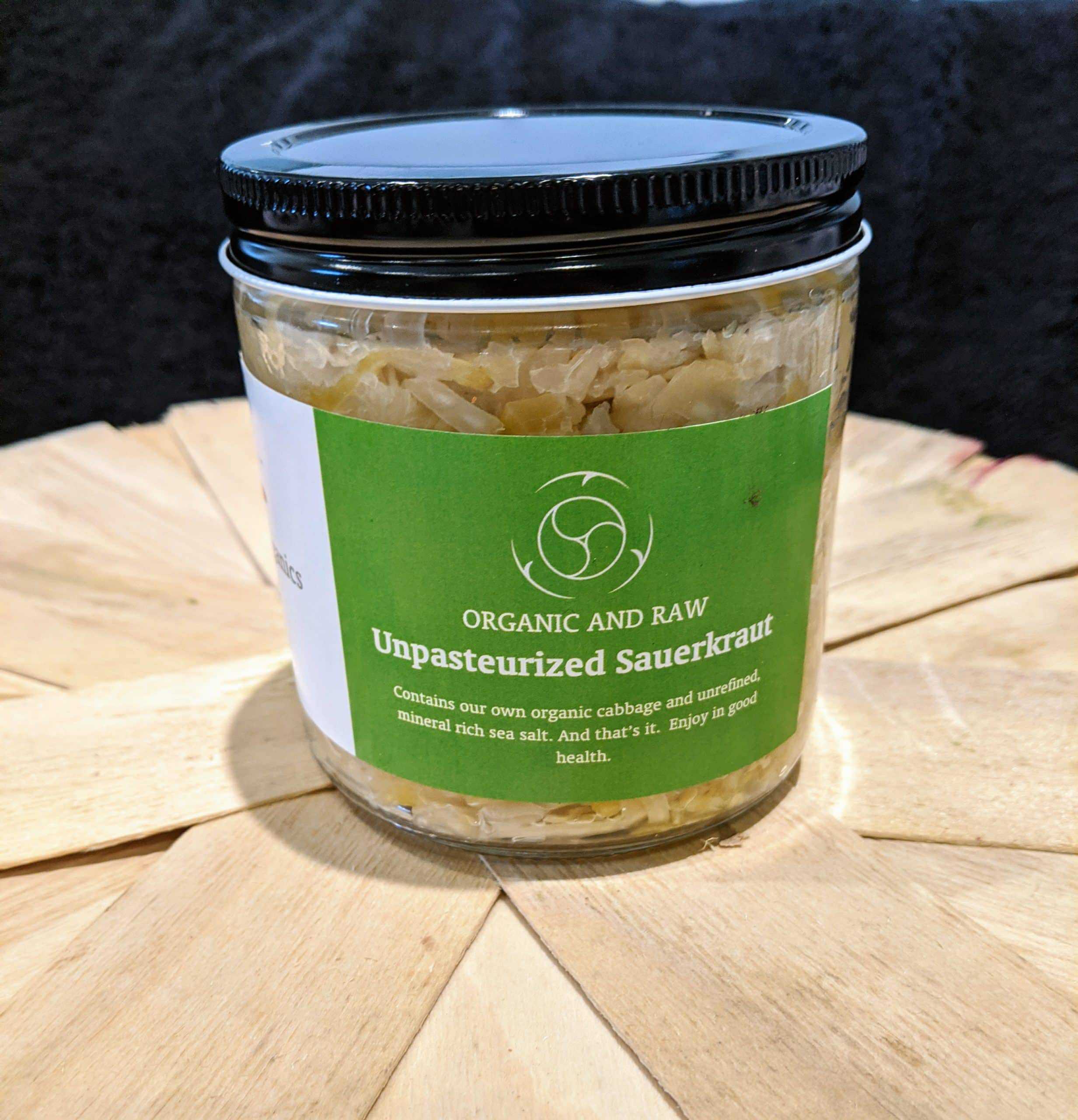 Raw unpasteurized organic sauerkraut!