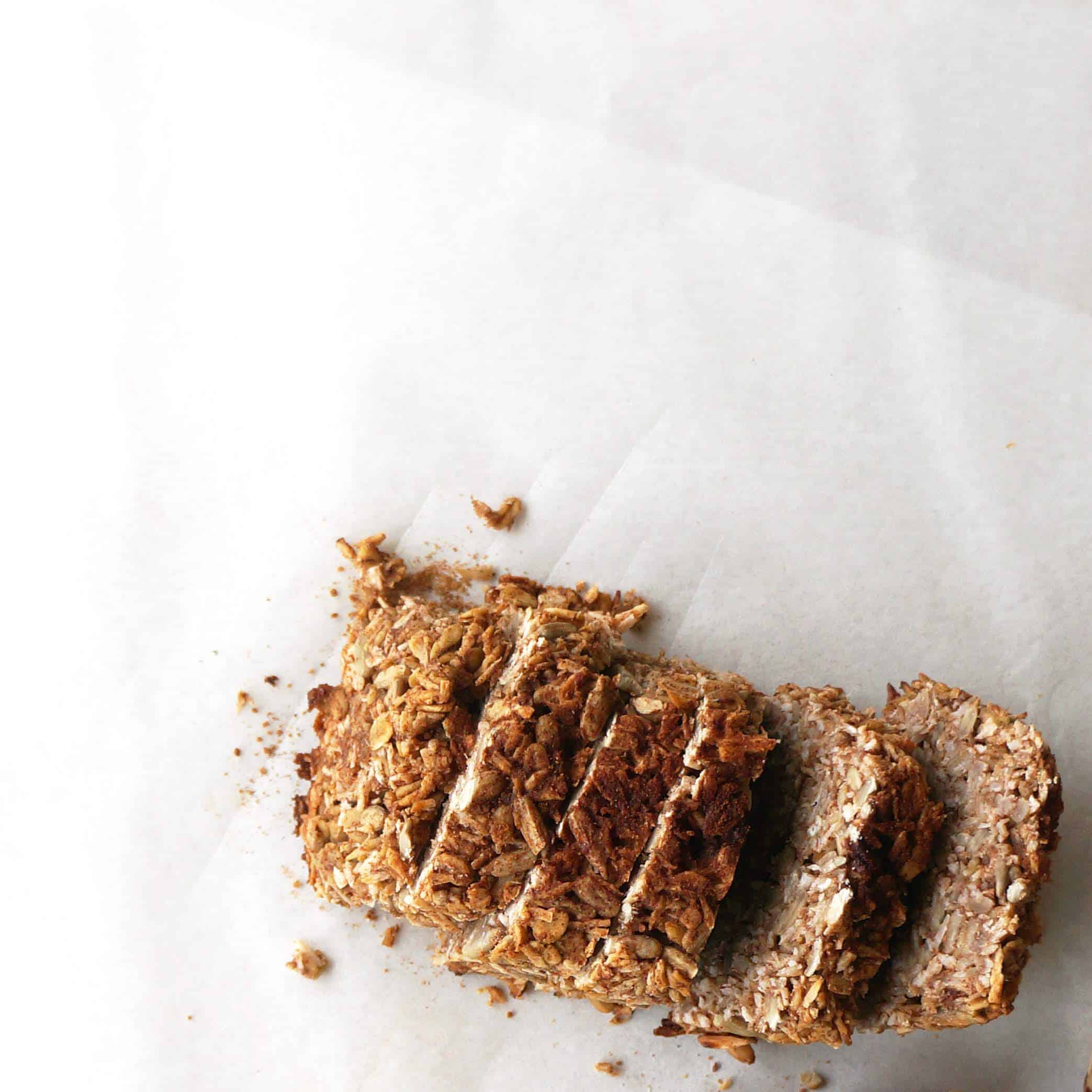 Ingredients: Gluten-free oats, Sunflower seeds*, Flaxseeds*, Coconut*, Sea salt*, Psyllium husk, Coconut oil*, Cinnamon*, Agave*, Coconut sugar*, Sunflower oil, Agave* - Size - Large Loaf - approximately 36 slices Sweet Cinnamon Seed Bread - Large