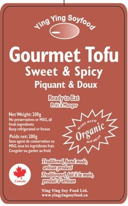 Size: 200g. Shelf life: 4 weeks. Sweet & Spicy Tofu