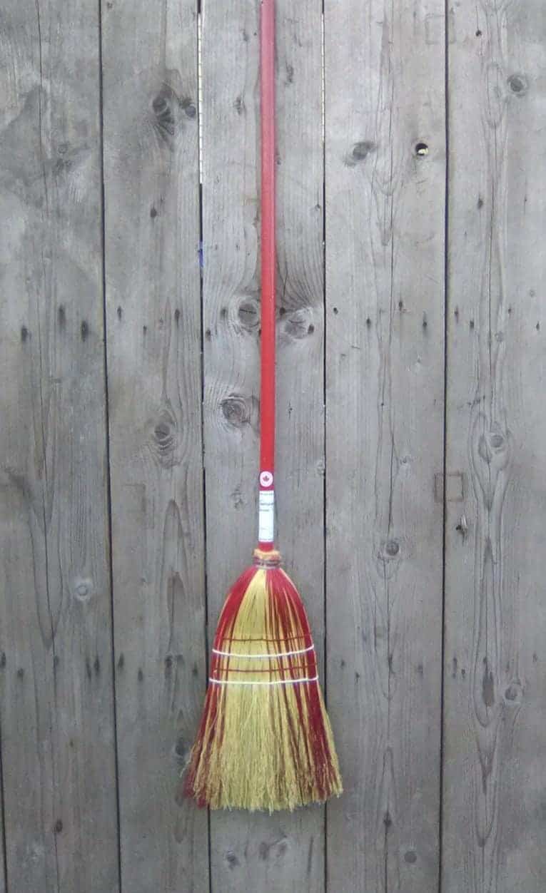 The great canadian indoor broom with a splash of red