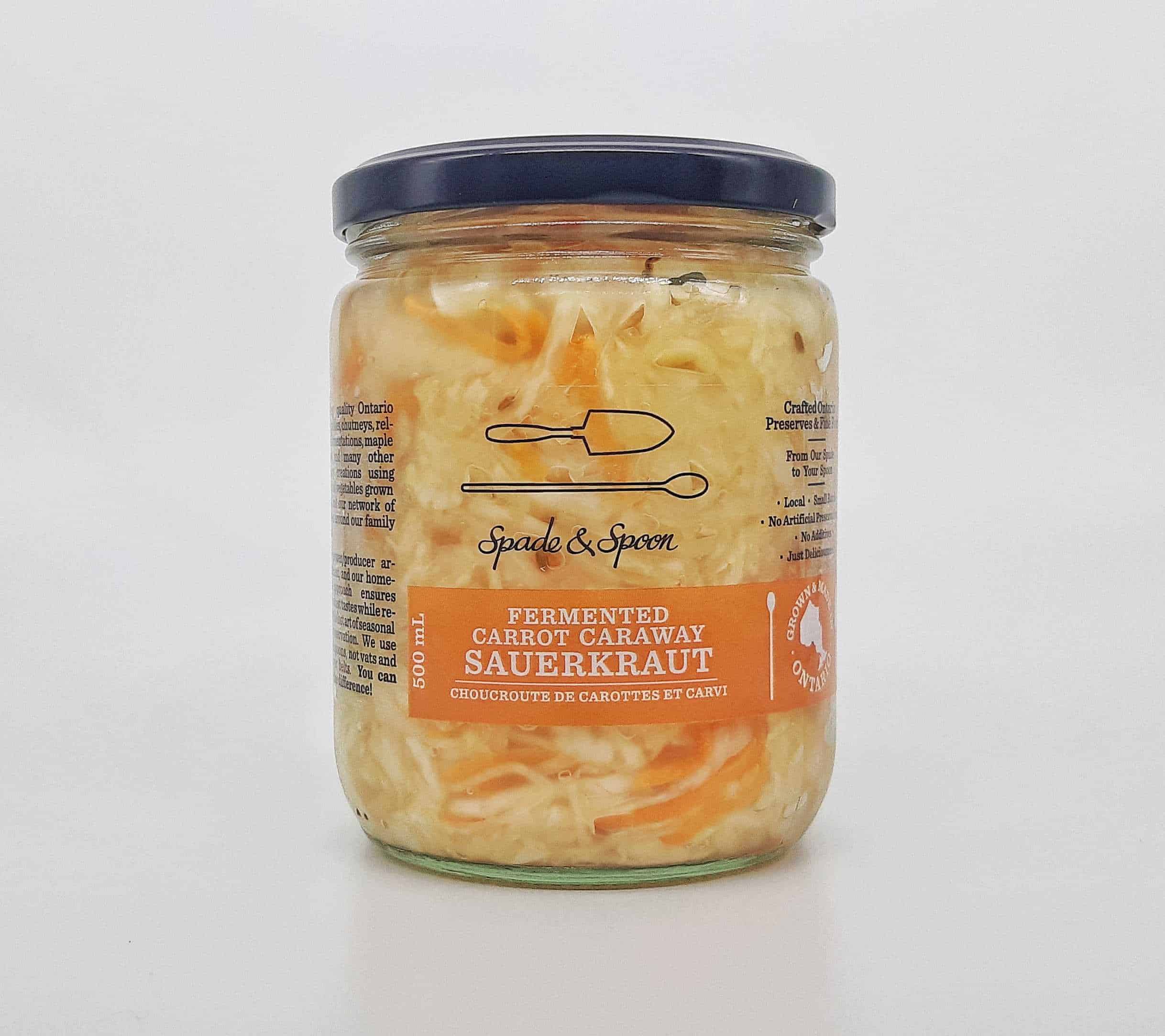 Wild fermented carrot caraway sauerkraut