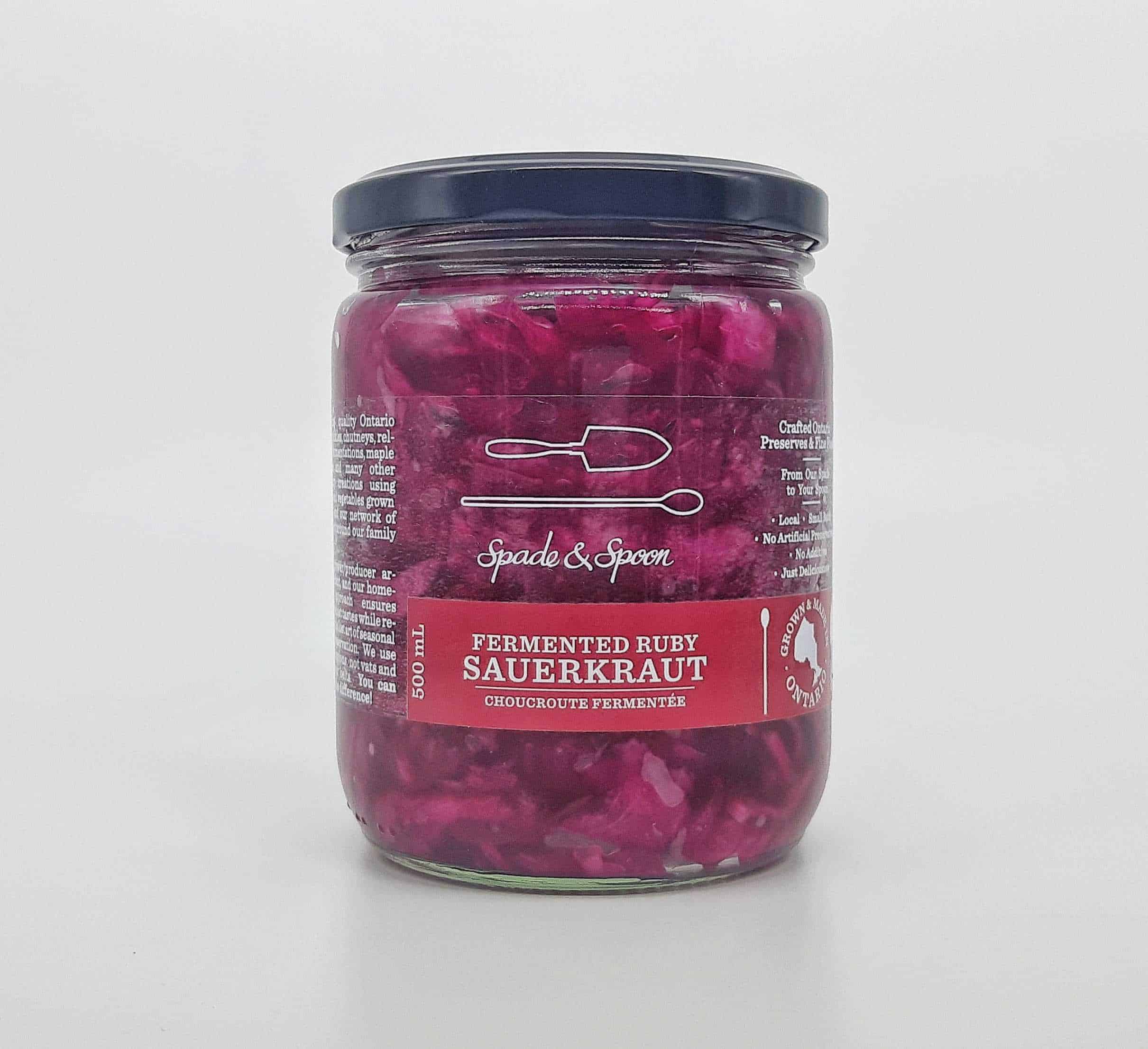 Wild fermented ruby sauerkraut