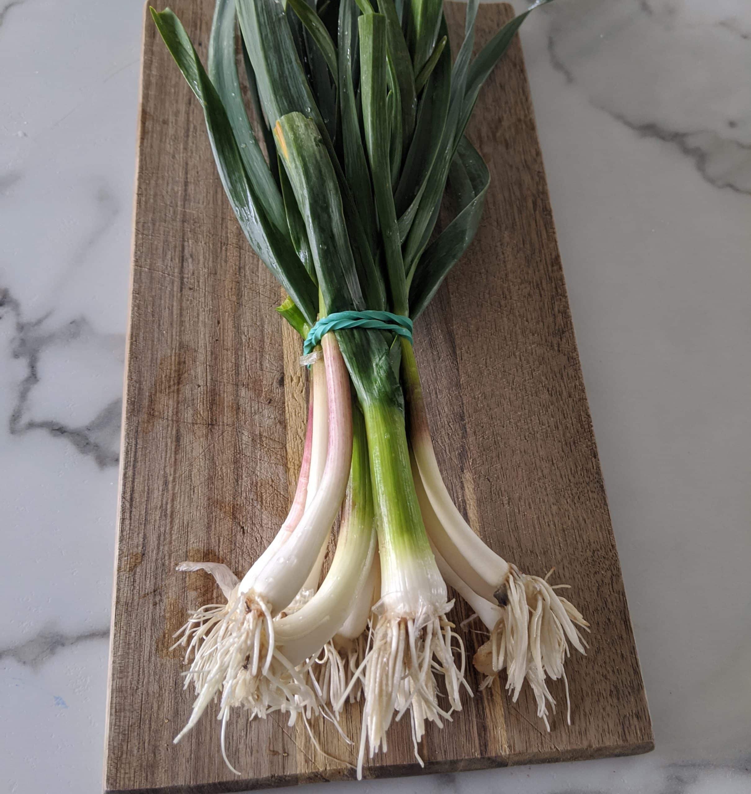 Young green garlic