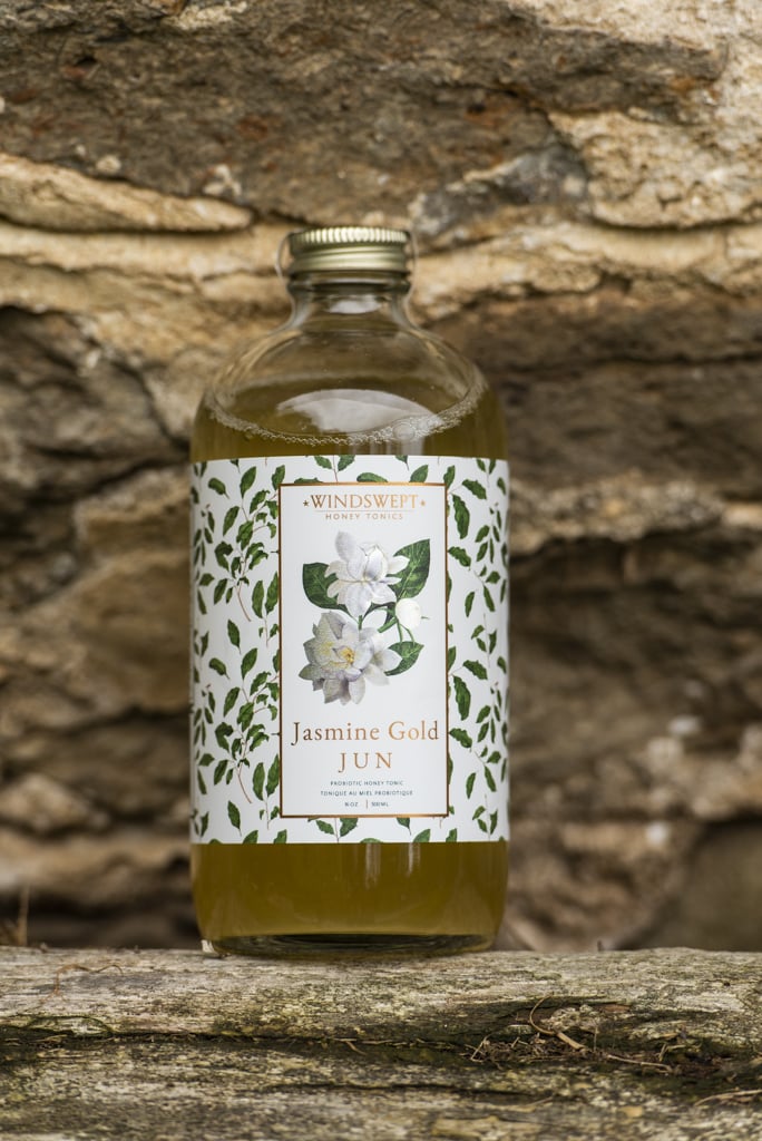 Probiotic Honey tonic made with organic fair trade green tea and local honey 500ml Jasmine Gold Jun Kombucha - 500ml