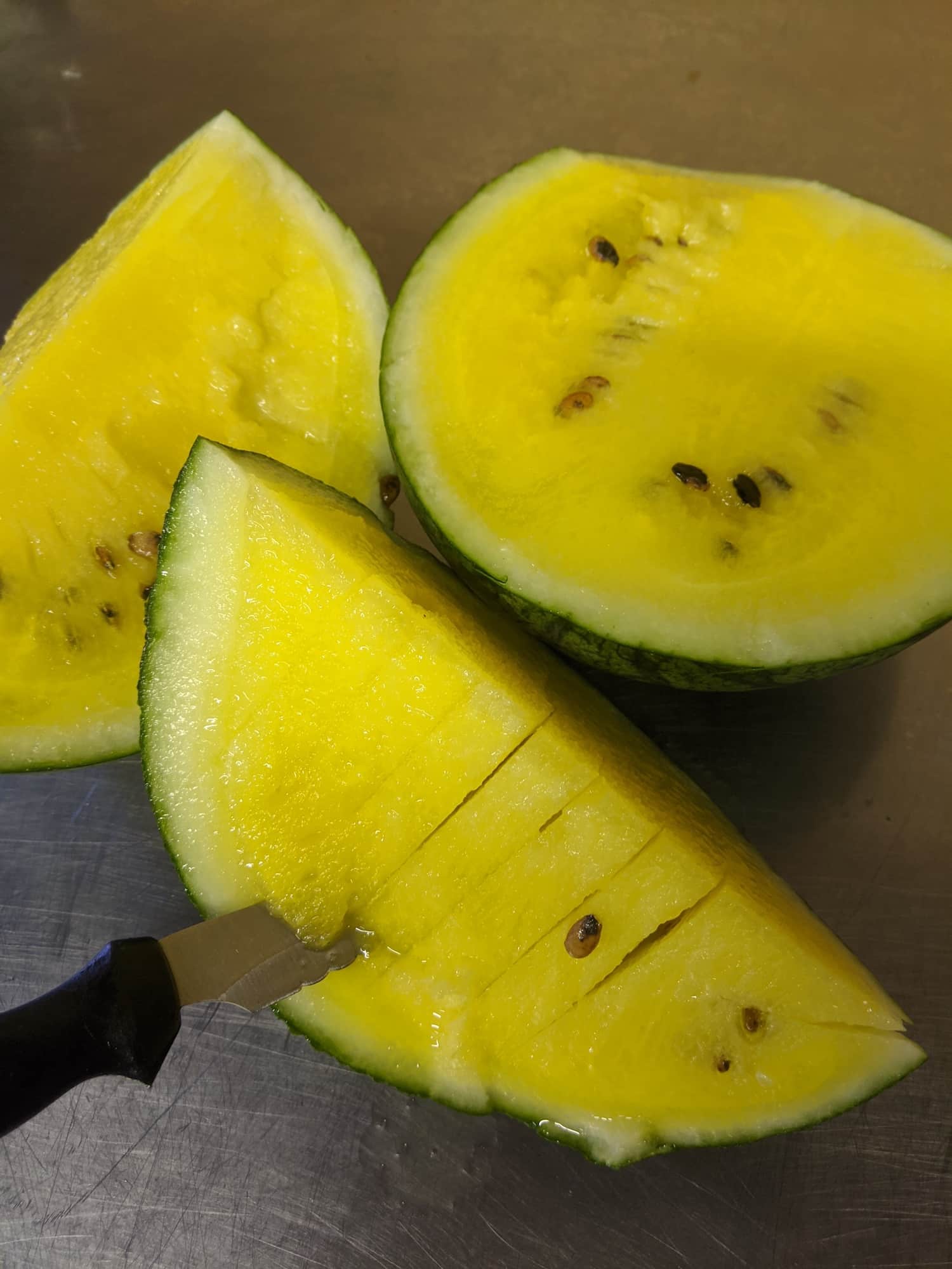 Yellow watermelons