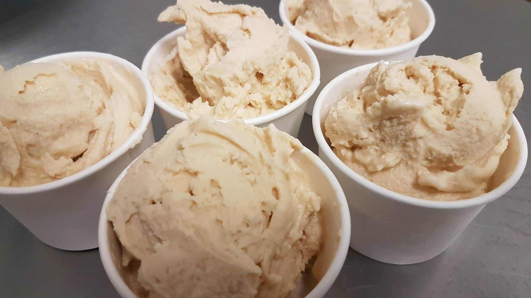 Our premium, hand crafted, small batch maple sheep milk gelato is refreshing, creamy, and delicious, with the perfect amount of sweetness and richness! It has less fat than sheep milk ice cream, and is made using only milk from our pastured sheep, and local, organic, and fair trade ingredients. The maple flavour is made using organic vanilla, local maple syrup, and a dash of sea salt. Each batch is carefully hand packed. Large Maple Gelato