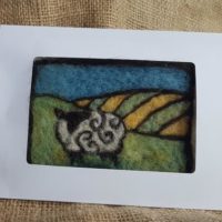 Needle Felting Kit: Sheep Card