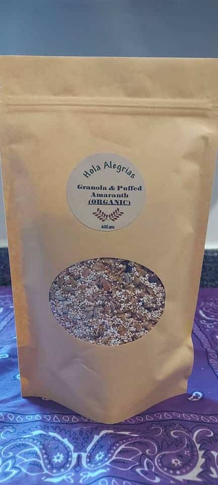 Organic granola w / puffed amaranth