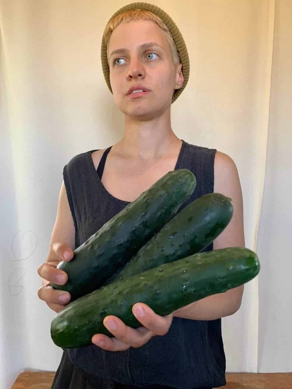 Three 7-10" slicing cukes Cucumber, Slicing 3pc