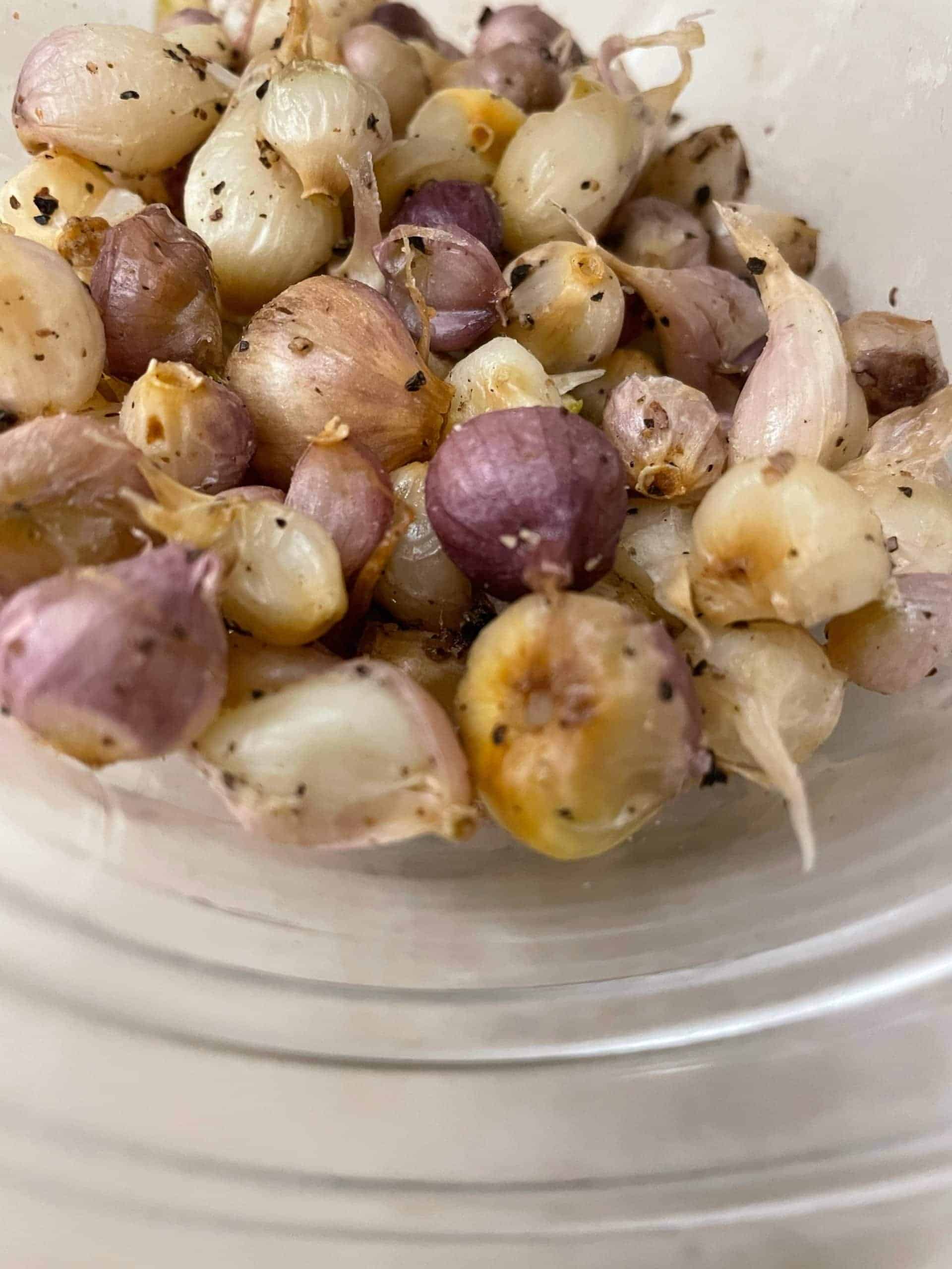 Roasted baby garlic