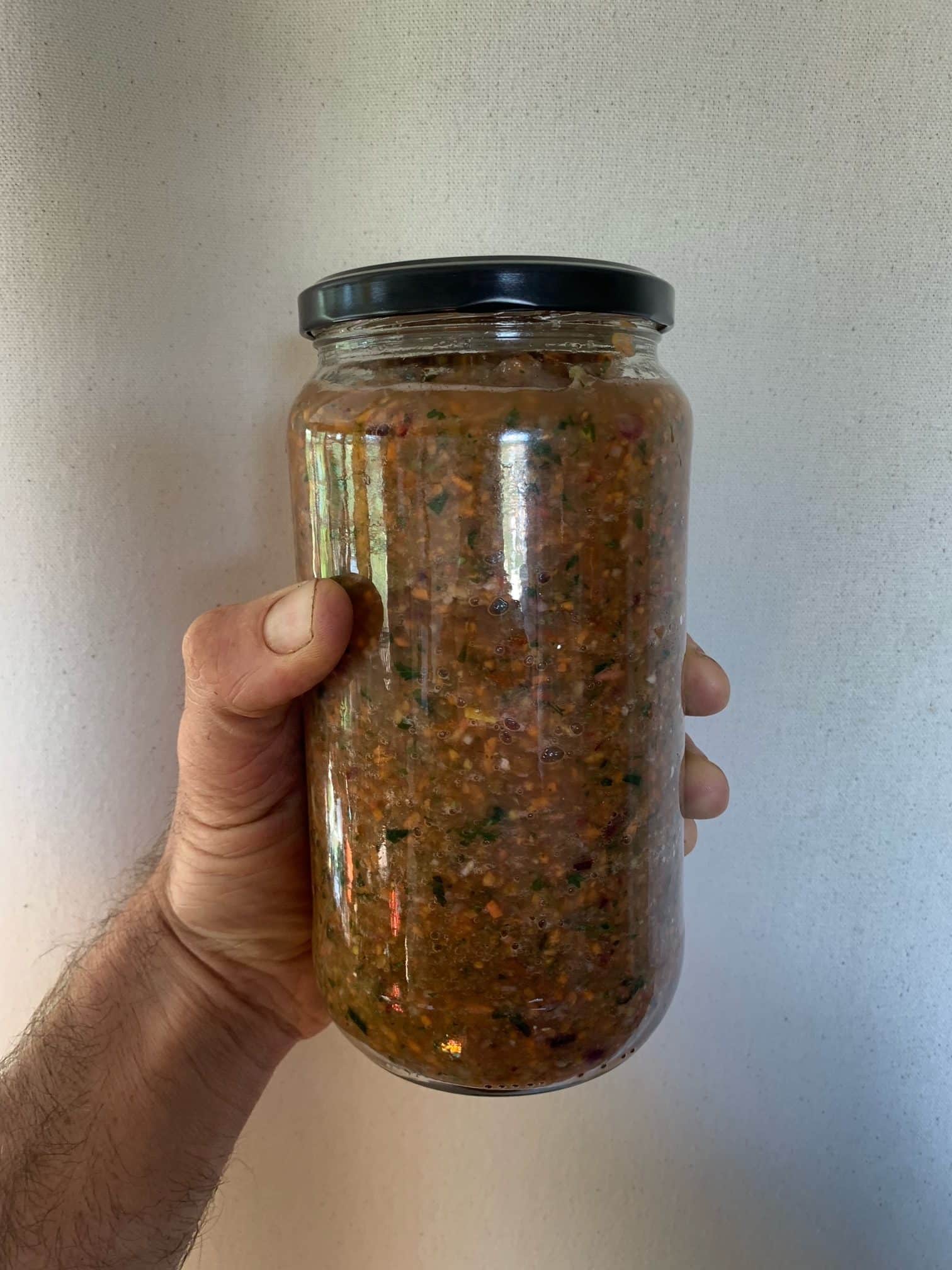 Raw Vegetable soup base. Add 1-2 tsp per cup of water or to taste. Think boullion cubes but a wet paste easily incorporated into things. Stable salt preserve (15%). Ingredients: heirloom tomatoes, carrots, onions, celery, garlic, sea salt, parsley, thyme. All grown by us. 1KG makes up to 200 cups of broth! Veg Salt 1KG