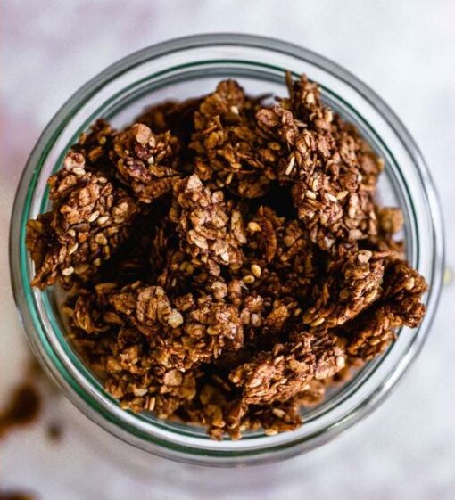 Dark chocolate granola organic granola with dark chocolate 70% & almonds 400 gm