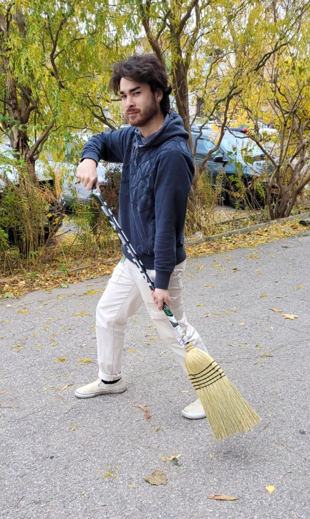 Hockey stick broom