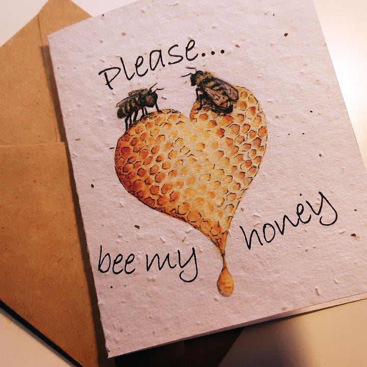 Bee my honey - seed paper greeting card