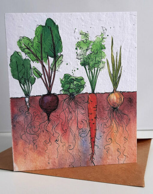 Veggie garden - seed paper greeting card