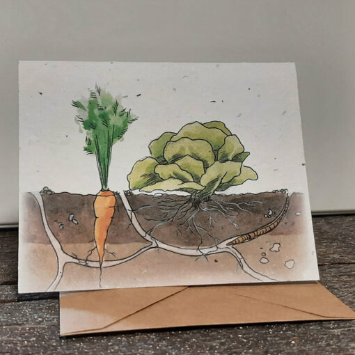 The humble earthworm - seed paper greeting card
