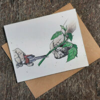 Tending and grafting - seed paper greeting card