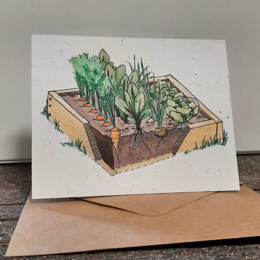 Urban agriculture - seed paper greeting card